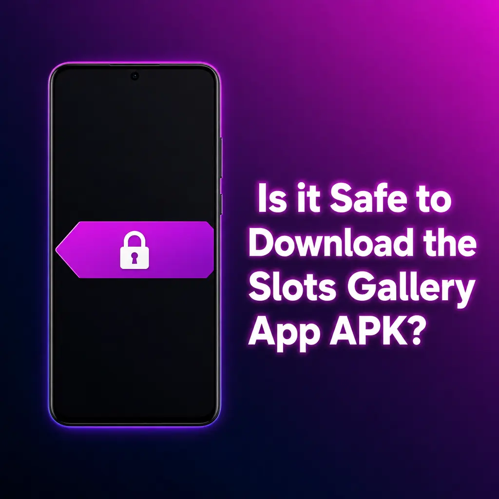 Slots Gallery app APK download safety with SSL encryption and official gambling licence protection on mobile device