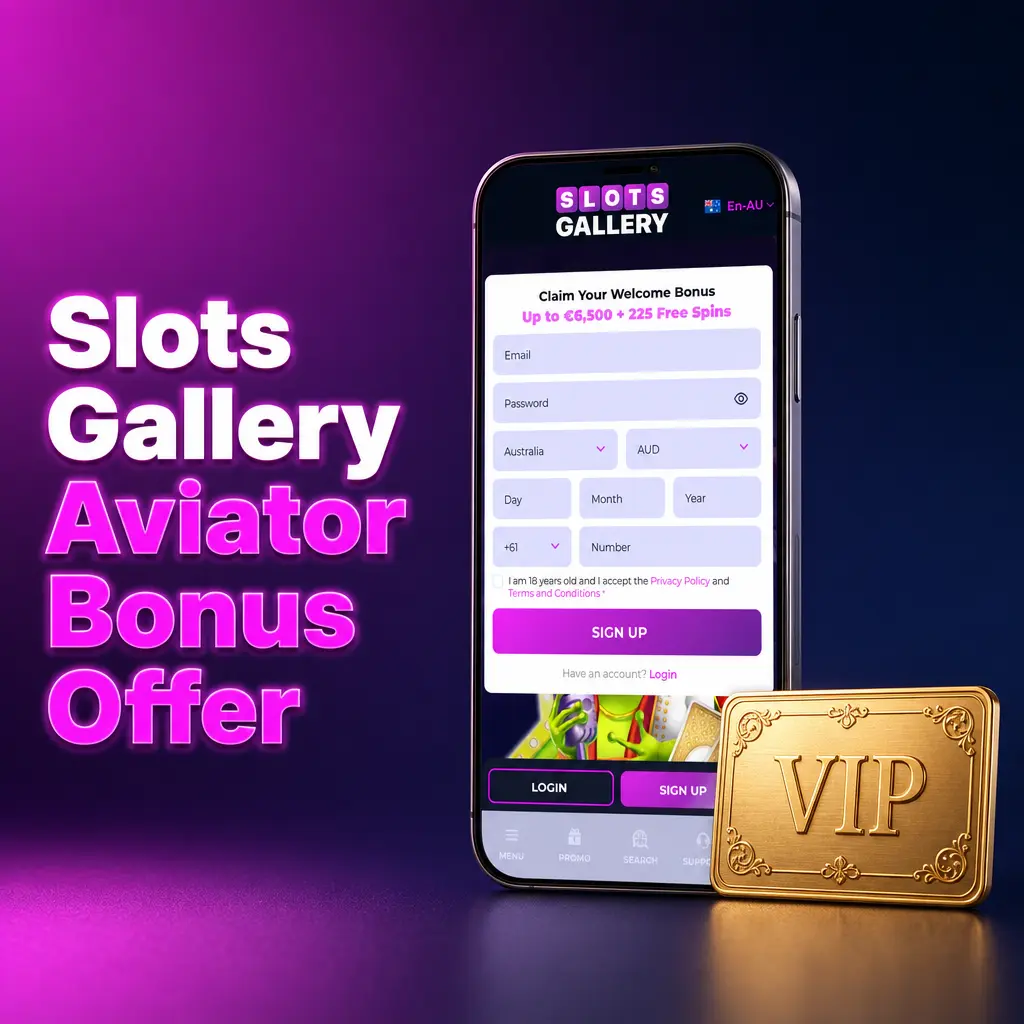 Slots Gallery Aviator bonus offer up to AUD 9,750 plus 225 Free Spins for new players