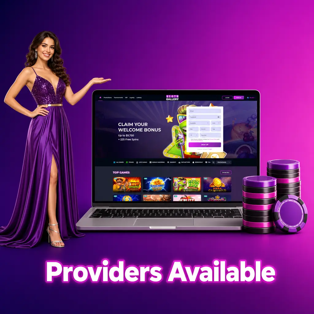 Evolution, Pragmatic Play Live, and Playtech live casino providers at Slots Gallery offering certified dealer tables for Australian players