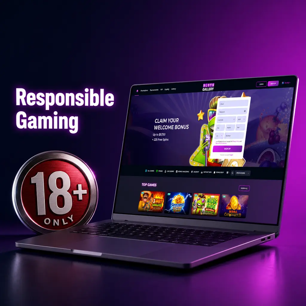 Slots Gallery responsible gaming tools for Australian players including deposit limits, self-exclusion, and session time controls