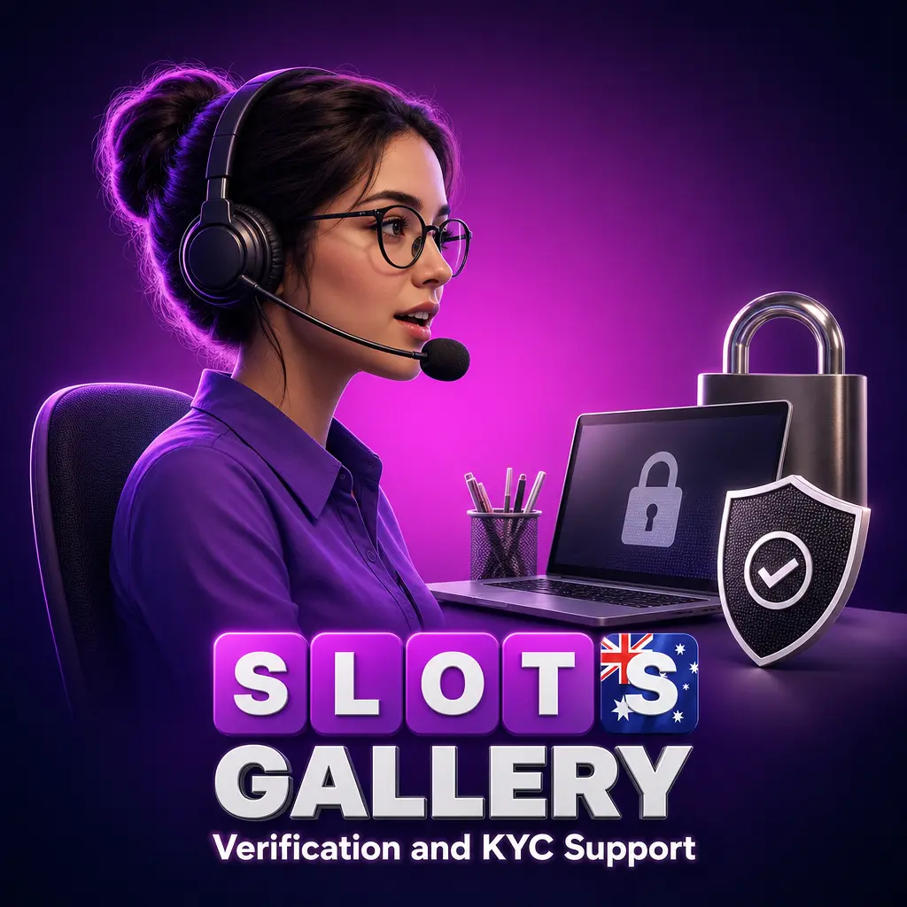 Slots Gallery account verification and KYC support with identity document submission and encrypted data protection